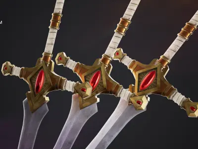 Blades Low-poly 3D model