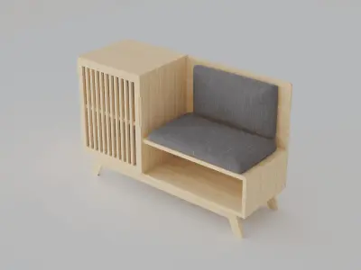 Shoes Cabinet Japanese  3D model