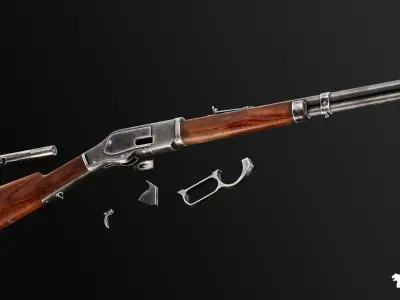 FPS Western Guns Vol 2 Low-poly 3D model