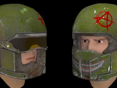 Mk V Legio Tactical Helmet Outlaw 3D model