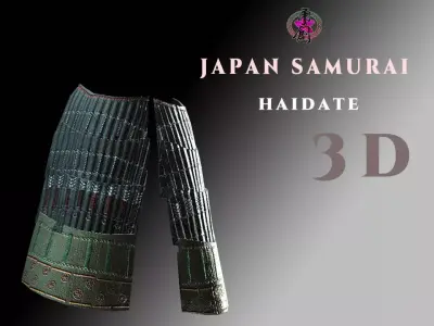 Japan Samurai Haidate Low-poly 3D model