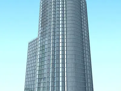 Detailed Glass office Building 86 3D model