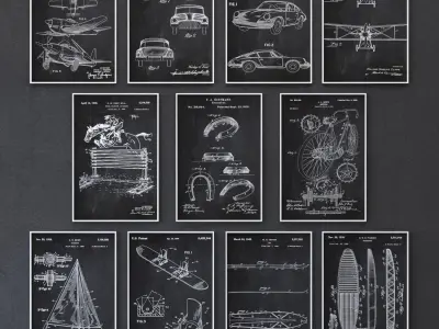 JUNIQE Vehicle Print collection Low-poly 3D model