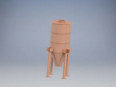 Silo in Autodesk Inventor 3D model