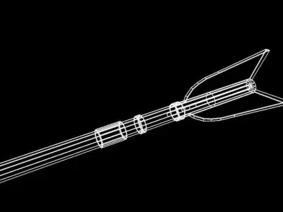 Bow arrow quiver Low-poly 3D model