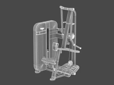 Technogym Selectorized Artis Rear Delt Row 3D model