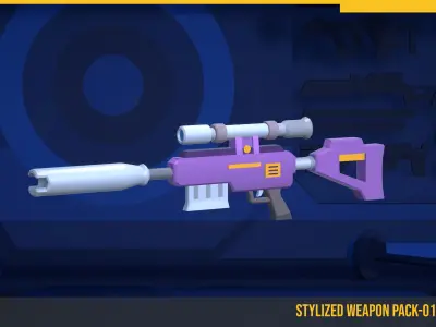 StylizedWeaponPack-01 Low-poly 3D model