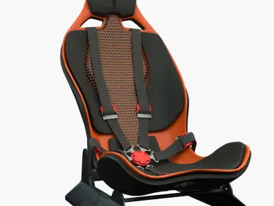 Racing Seat Low-poly 3D model