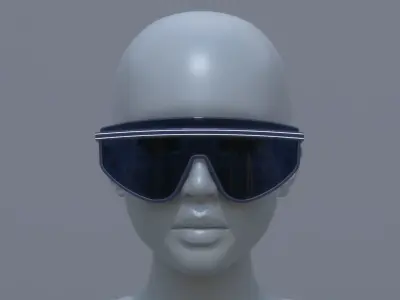 Fashion sci fi sun glasses DIOR style 3D model