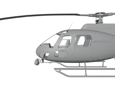 Military helicopter 3D model