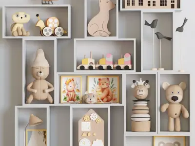 Decor set for kids 12 3D model