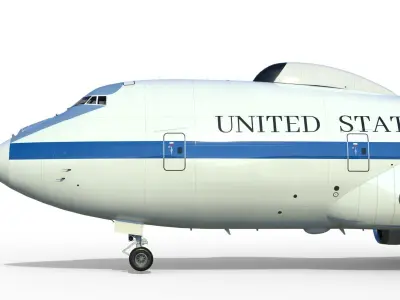Boeing E-4 Doomsday plane 3D model