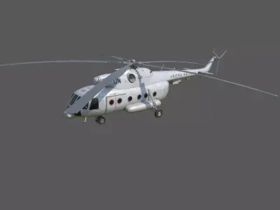 Mi-8 Aircraft Low-poly 3D model