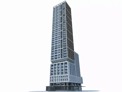 Residential Tower 03 Low-poly 3D model