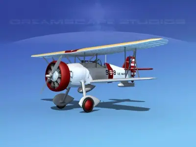 Curtiss F-11-C2 Goshawk V06 3D model