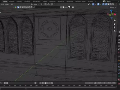 Madina Mosque Block 1 Low-poly 3D model