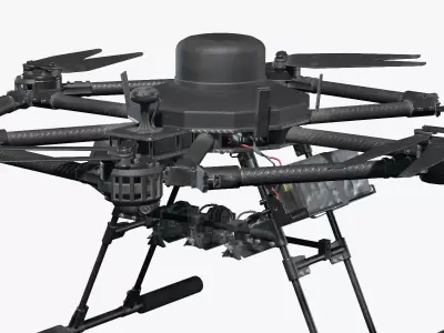 Vampire drone Baba Yaga SPP Low-poly 3D model