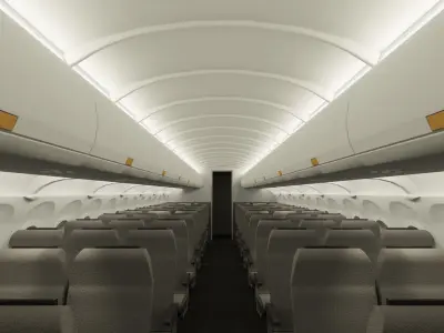 A320 Commercial Airlines Low-poly 3D model