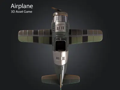 Airplane 2 WW Low-poly 3D model