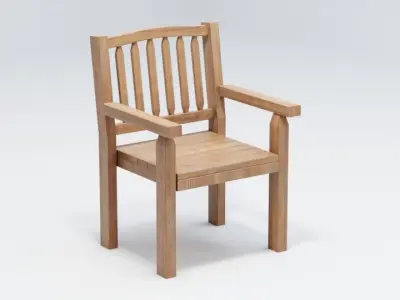 Tahawus Wooden Garden Chair 3D model