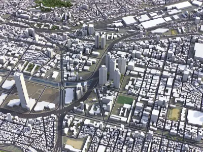 Busan Low-poly 3D model