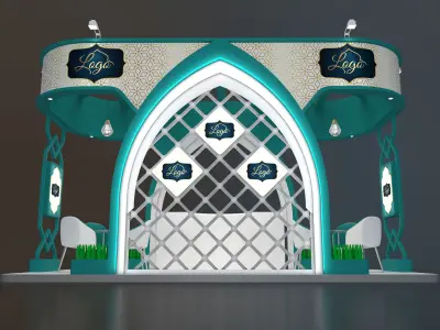 exhibition stand 18 sqm 3D model