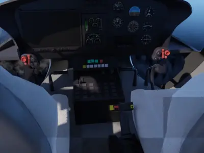 airbus helicopter as350 Low-poly 3D model