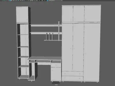 Furniture Set 3D Model Low Poly  Interior Assets Low-poly 3D model