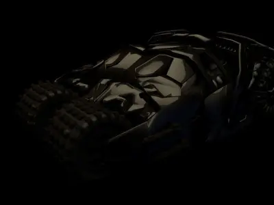 Detailed Batmobile From Batman Begins Low-poly 3D model