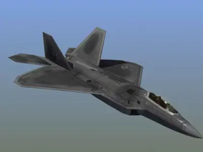 F-22 Stealth Fighter Low-poly 3D model