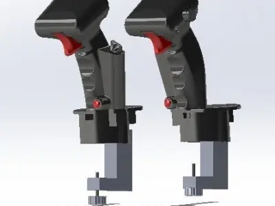 F-15E WSO sticks for 3D printing with all functional buttons 3D print model