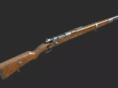 Modern weapons old-style rifles 3D model