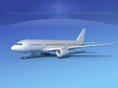 Airbus A350-800 Bare Metal 3D model