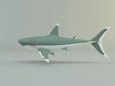  megalodon shark model 3D model