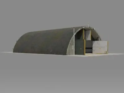 NATO AIRCRAFT SHELTER V2 Free low-poly 3D model