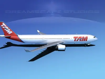 Airbus A330-300 TAM 3D model