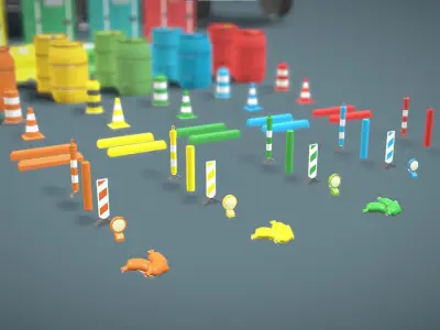 Props Pack - Construction  Low-poly 3D model