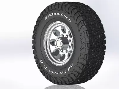 Wheels Pro Comp Xtreme 1069 17inch for scale model 3D print model