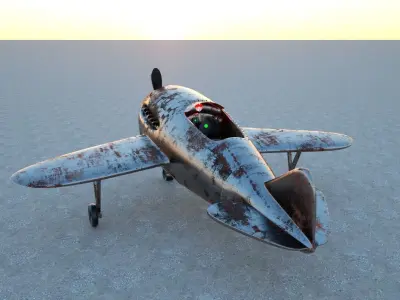 3d FANTASTIC IRON AIRPLANE 3D model