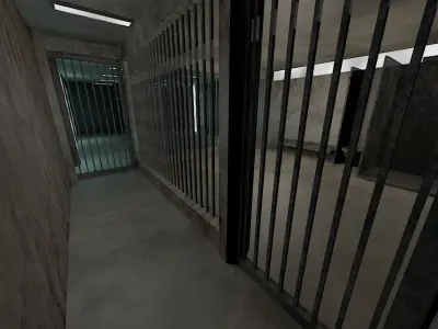 Super Criminal Worn Out Lockup Scene Low Poly Game Model Low-poly 3D model