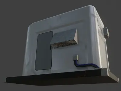 Rooftop AC unit Low-poly 3D model