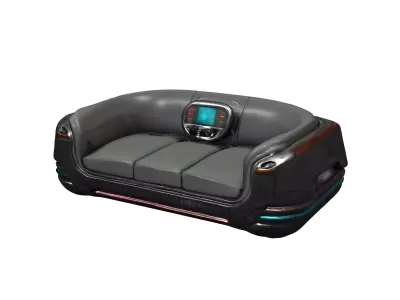 Retro scifi couch 3D model