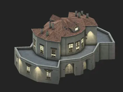 Casina Vanvitelliana Low-poly 3D model
