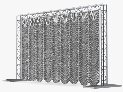 Stage Curtains Collection 3D model