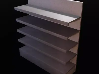 Store Shelf Low-poly 3D model