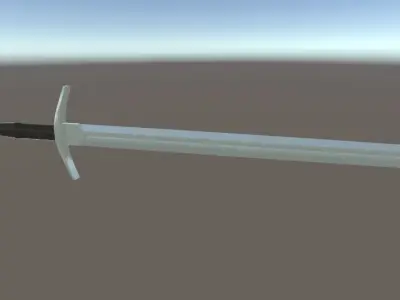 Medieval Bastard Sword Low-poly 3D model