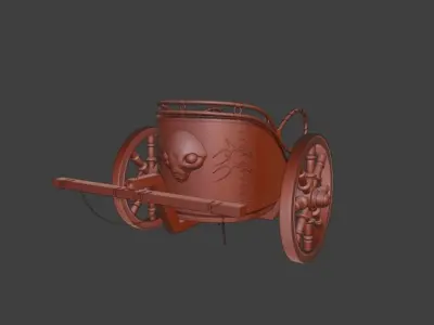Roman Chariot 3D model