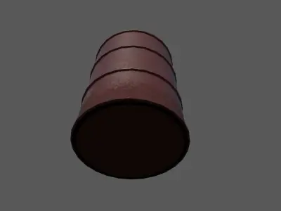 Oil Barrel Low-poly 3D model