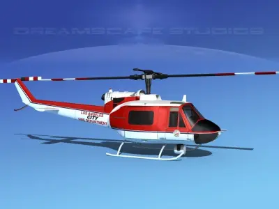 Bell 204 Los Angeles FD 3D model