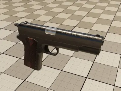 Colt M1911 Pistol Free low-poly 3D model